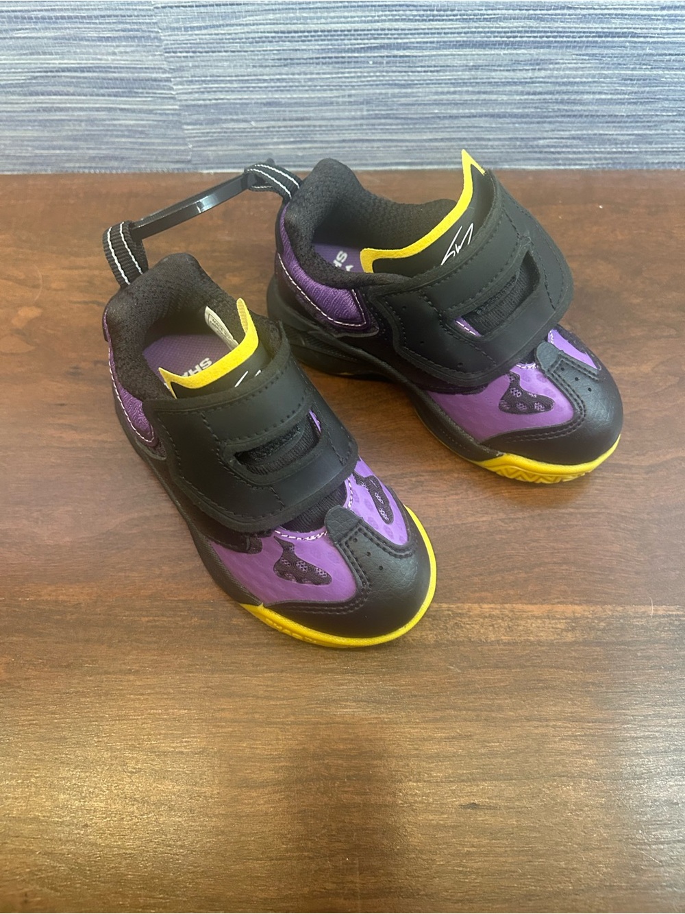 Shaq Raq Low 2.0 Toddler Boys Slip-On Sneakers Shoes Black Purple Size 7